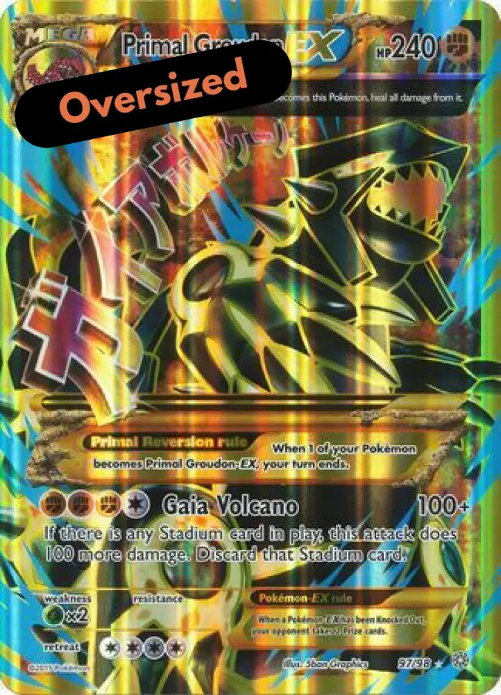 Primal Groudon EX (97/98) (Jumbo Card) [XY: Ancient Origins] - Pokemon Single