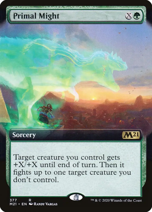 Primal Might (Extended Art) [Core Set 2021] - MTG Single
