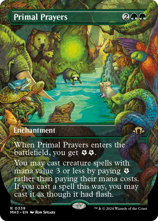 Primal Prayers (Borderless) [Modern Horizons 3] - MTG Single