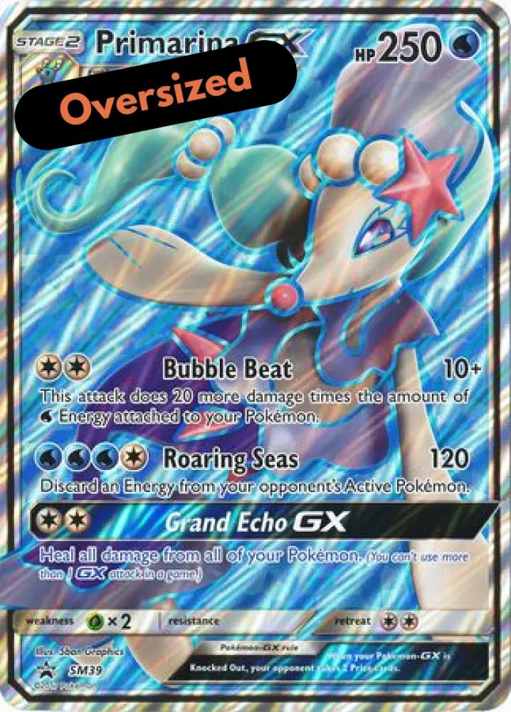 Primarina GX (SM39) (Jumbo Card) [Sun & Moon: Black Star Promos] - Pokemon Single