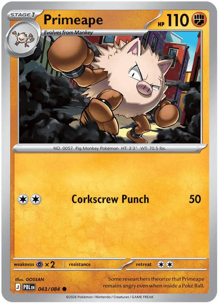Primeape (043/084) [ME05: Pitch Black]