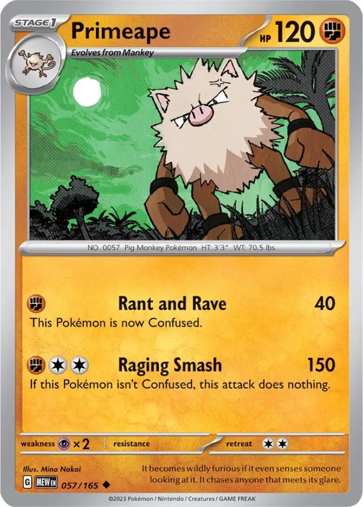 Primeape (057/165) [Scarlet & Violet 151] - Pokemon Single