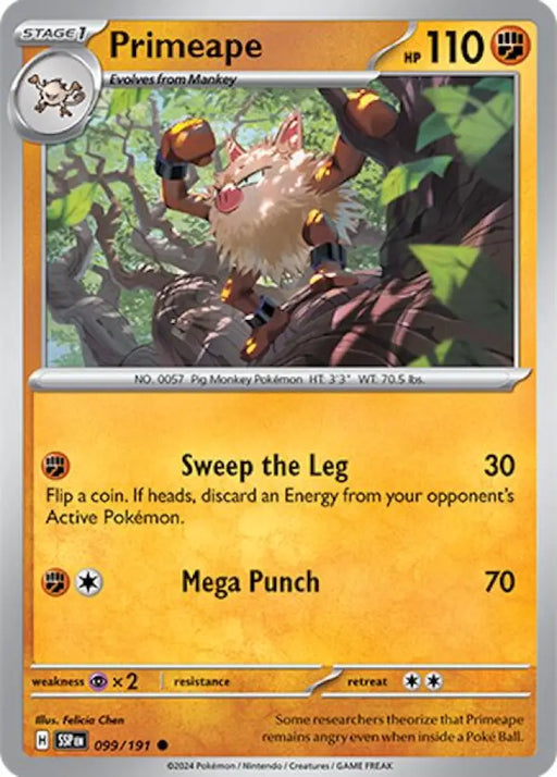 Primeape (099/191) [Scarlet & Violet: Surging Sparks] - Pokemon Single