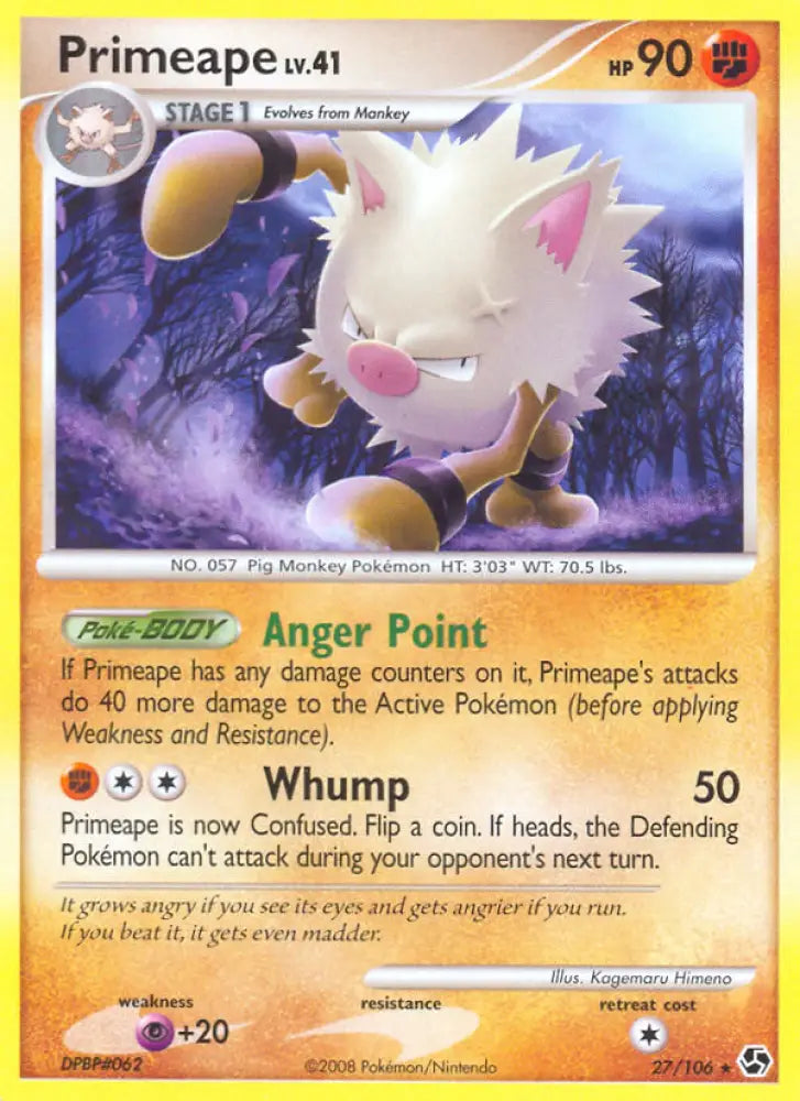 Primeape (27/106) [Diamond & Pearl: Great Encounters] - Pokemon Single