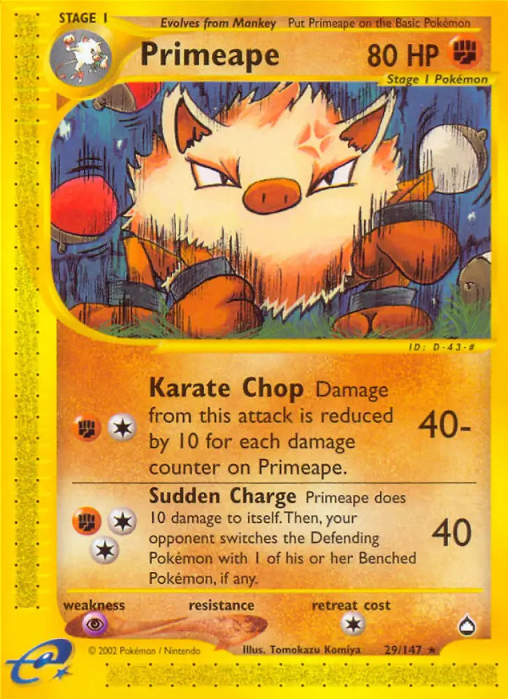 Primeape (29/147) [Aquapolis] - Pokemon Single