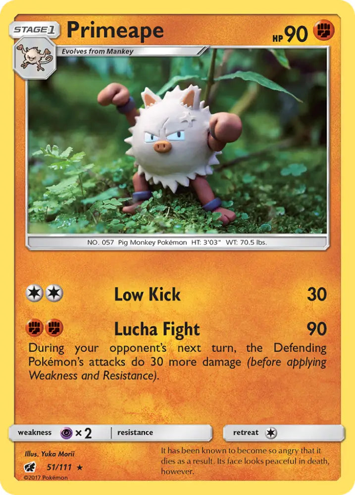 Primeape (51/111) [Sun & Moon: Crimson Invasion] - Pokemon Single