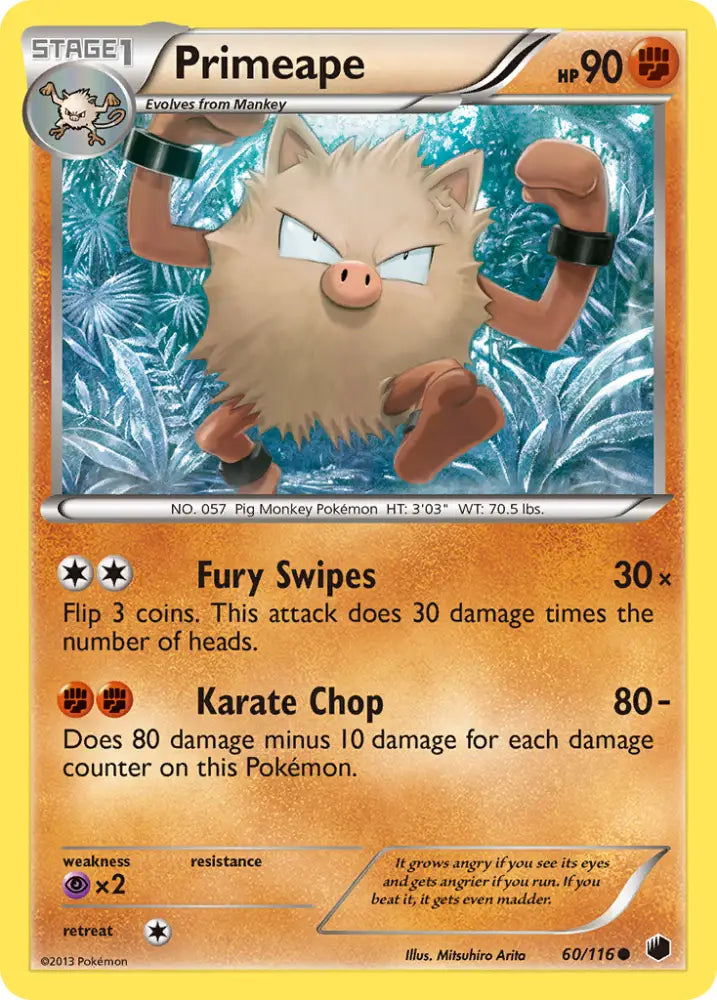 Primeape (60/116) [Black & White: Plasma Freeze] - Pokemon Single