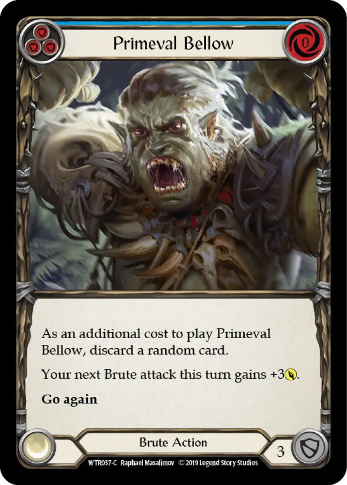 Primeval Bellow (Blue) [Welcome to Rathe 1st Edition] Alpha Print Normal - Flesh And Blood Single