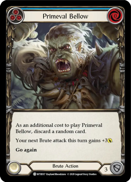 Primeval Bellow (Blue) [Welcome to Rathe Unlimited] Unlimited Rainbow Foil - Flesh And Blood Single