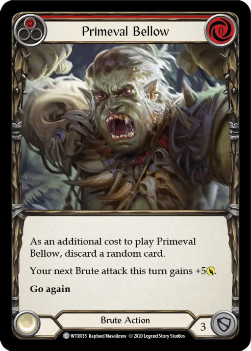 Primeval Bellow (Red) [Welcome to Rathe Unlimited] Unlimited Rainbow Foil - Flesh And Blood Single