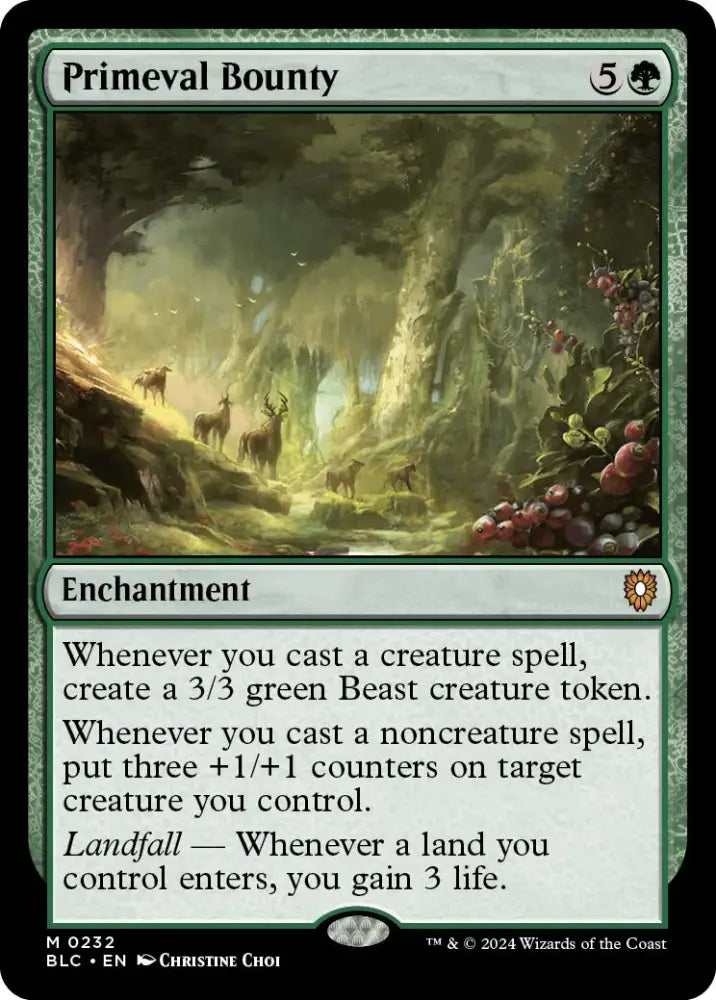 Primeval Bounty [Bloomburrow Commander] - MTG Single