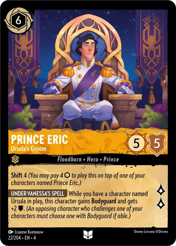 Prince Eric - Ursula’s Groom (22/204) [Ursula’s Return] - Lorcana Single