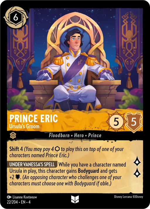 Prince Eric - Ursula’s Groom (22/204) [Ursula’s Return] - Lorcana Single
