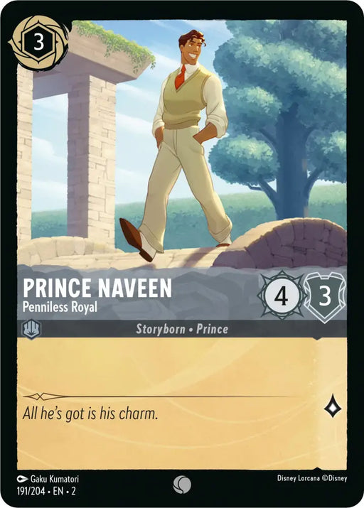 Prince Naveen - Penniless Royal (191/204) [Rise of the Floodborn] - Lorcana Single