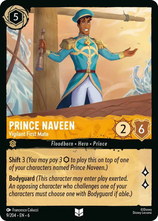 Prince Naveen - Vigilant First Mate (9/204) [Azurite Sea] - Lorcana Single