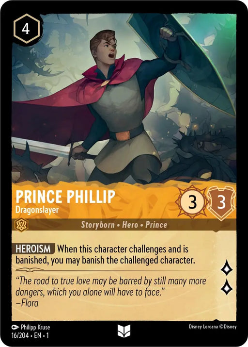 Prince Phillip - Dragonslayer (16/204) [The First Chapter] - Lorcana Single