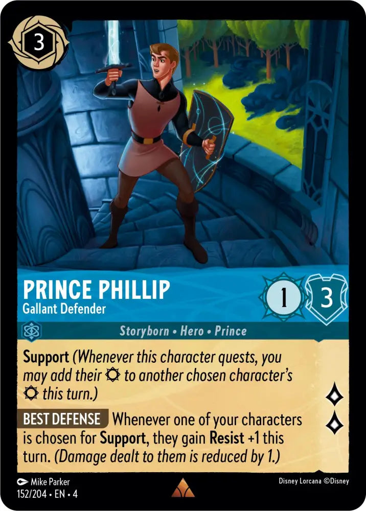 Prince Phillip - Gallant Defender (152/204) [Ursula’s Return] - Lorcana Single