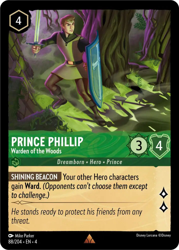 Prince Phillip - Warden of the Woods (88/204) [Ursula’s Return] - Lorcana Single