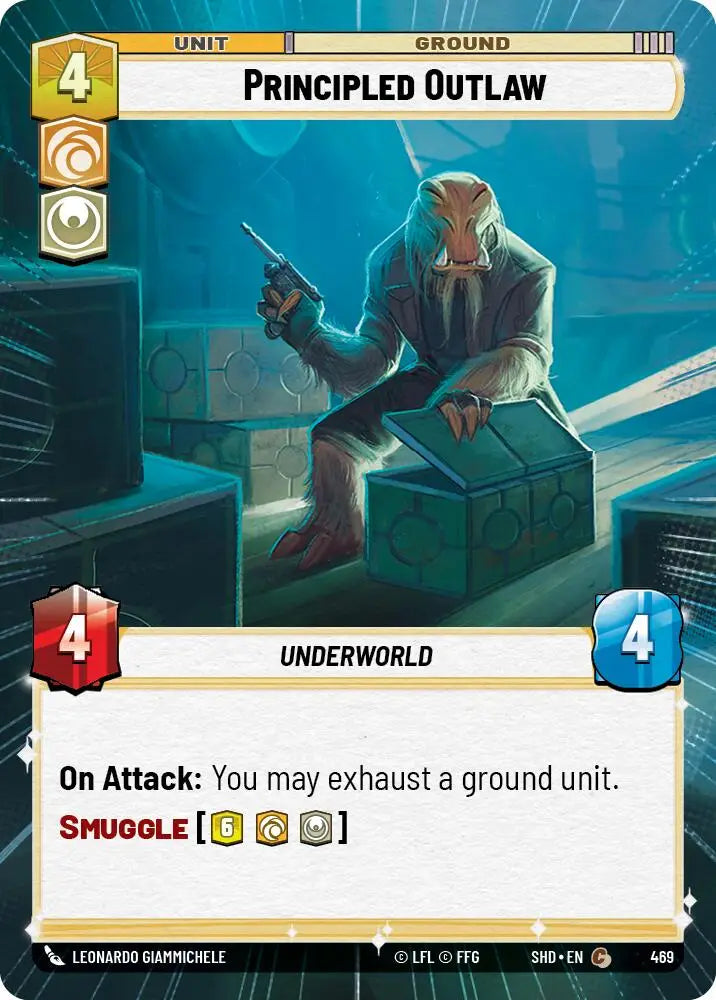 Principled Outlaw (Hyperspace) (469) [Shadows of the Galaxy] - Star Wars: Unlimited Single