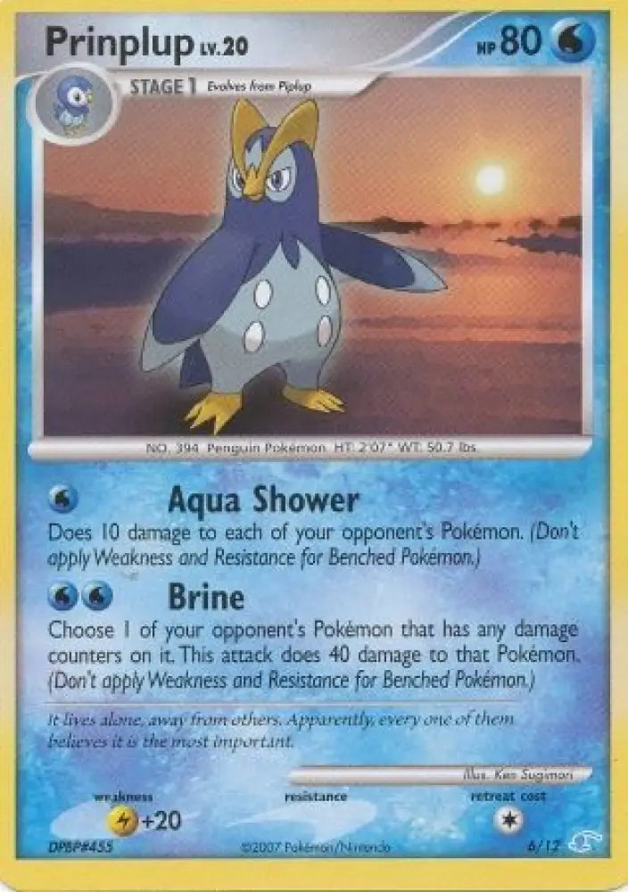 Prinplup (6/12) [Diamond & Pearl: Trainer Kit - Manaphy] - Pokemon Single