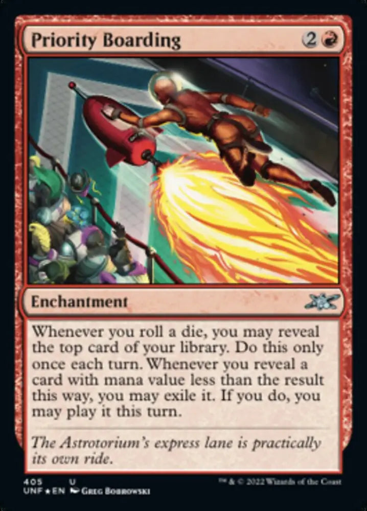 Priority Boarding (Galaxy Foil) [Unfinity] - MTG Single