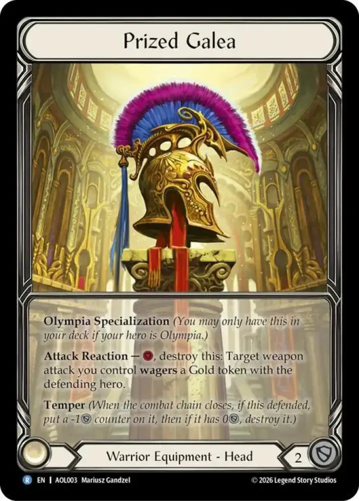 Prized Galea (Extended Art) (AOL003) [Armory Deck: Olympia, Prized Fighter]