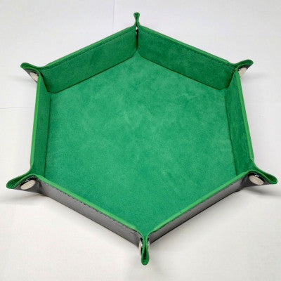 DICE TRAY FOLDABLE HEXAGON GREEN