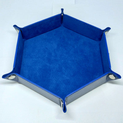 DICE TRAY FOLDABLE HEXAGON BLUE