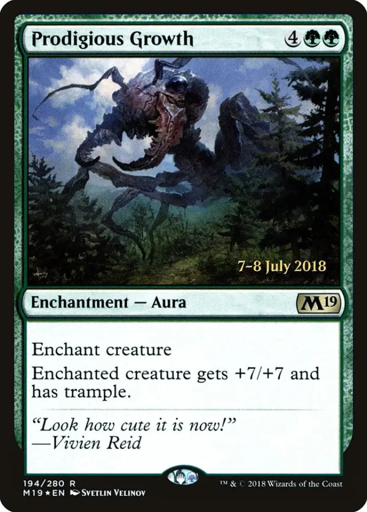 Prodigious Growth [Core Set 2019 Prerelease Promos] - MTG Single