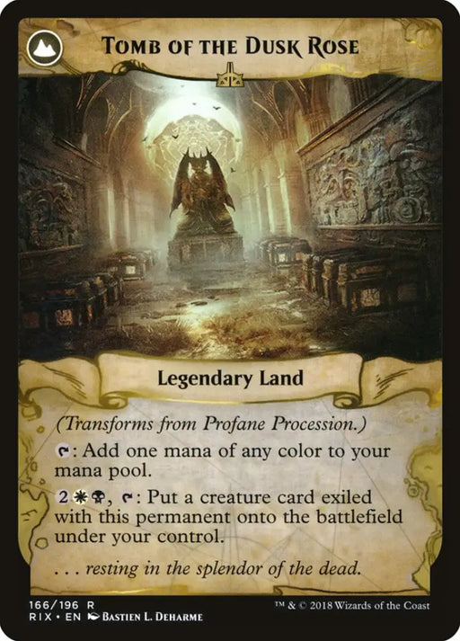 Profane Procession // Tomb of the Dusk Rose [Rivals of Ixalan] - MTG Single