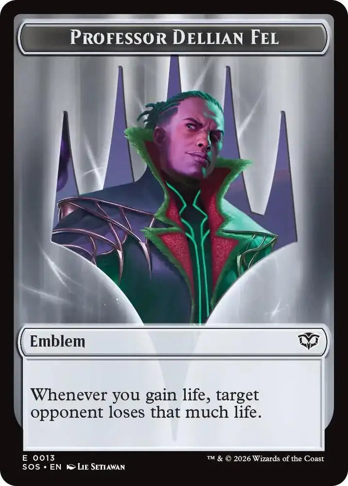 Professor Dellian Fel  // Pest (0008) Double-Sided Token (13 // 8) [Secrets of Strixhaven]