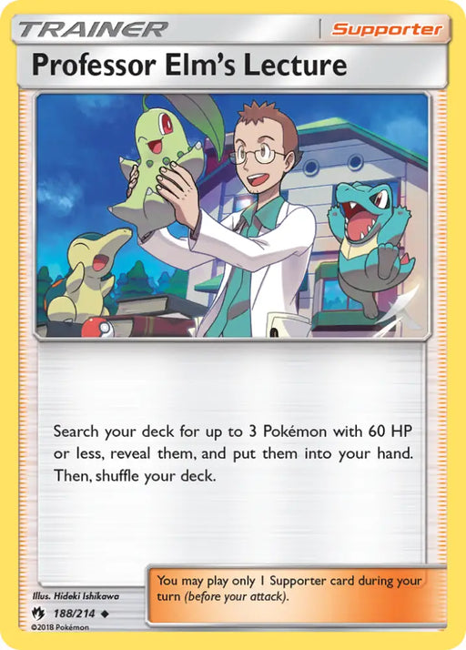 Professor Elm’s Lecture (188/214) [Sun & Moon: Lost Thunder] - Pokemon Single