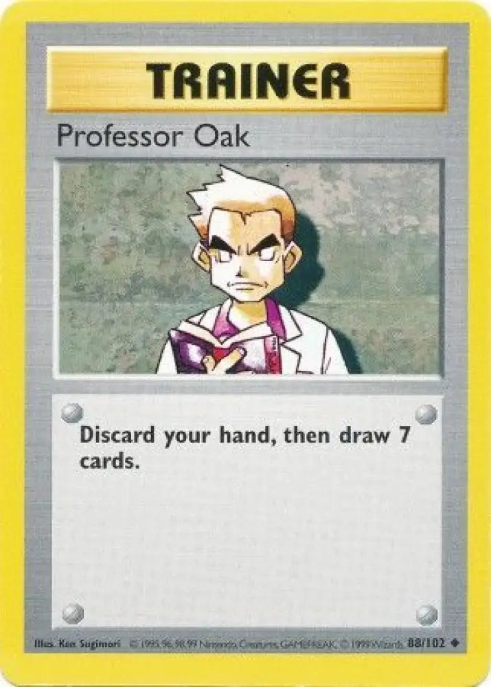 Professor Oak (88/102) [Base Set Shadowless Unlimited] - Pokemon Single