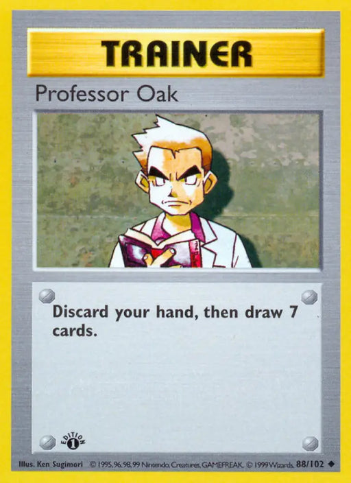 Professor Oak (88/102) (Shadowless) [Base Set 1st Edition] - Pokemon Single