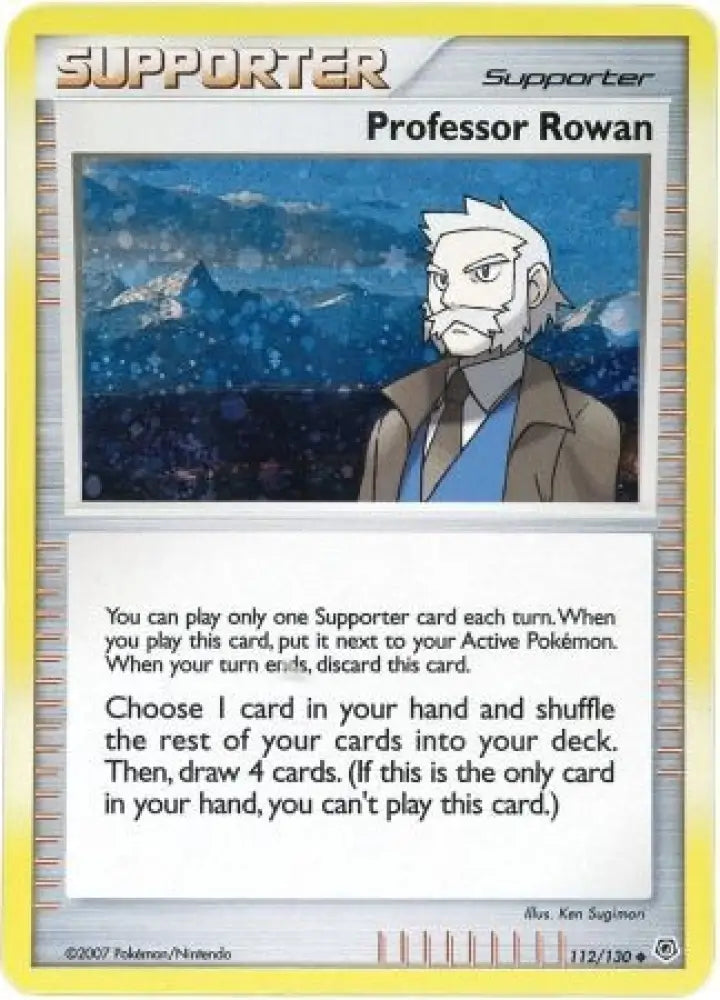 Professor Rowan (112/130) (Cosmos Holo) [Diamond & Pearl: Base Set] - Pokemon Single