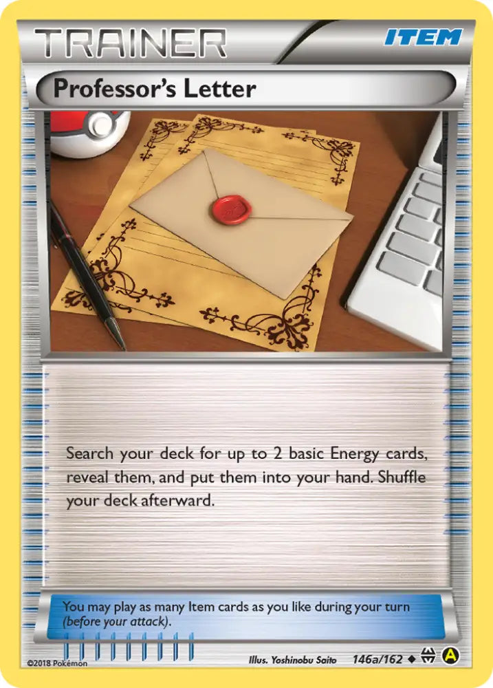Professor’s Letter (146a/162) [Alternate Art Promos] - Pokemon Single