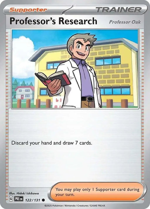 Professor’s Research (122/131) (Professor Oak) [Scarlet & Violet: Prismatic Evolutions] - Pokemon Single
