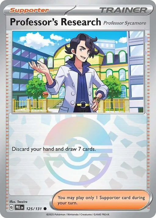 Professor’s Research (125/131) (Professor Sycamore) (Poke Ball Pattern) [Scarlet & Violet: Prismatic Evolutions]