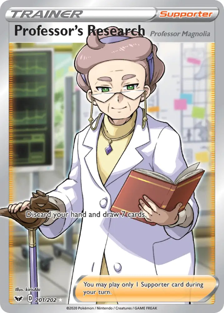 Professor’s Research (201/202) (Professor Magnolia) [Sword & Shield: Base Set] - Pokemon Single