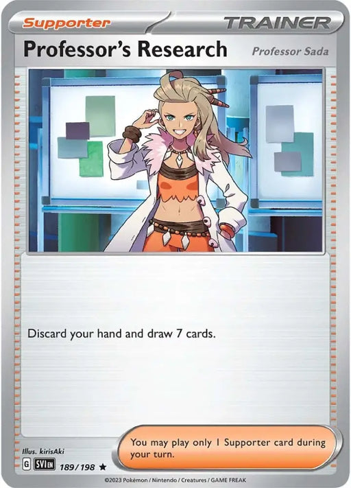 Professor’s Research (Professor Sada) (189/198) [Scarlet & Violet: Base Set] - Pokemon Single