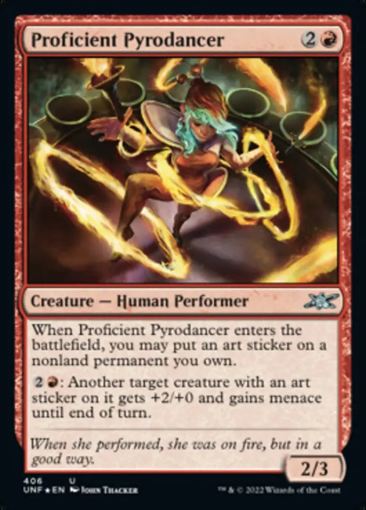Proficient Pyrodancer (Galaxy Foil) [Unfinity] - MTG Single