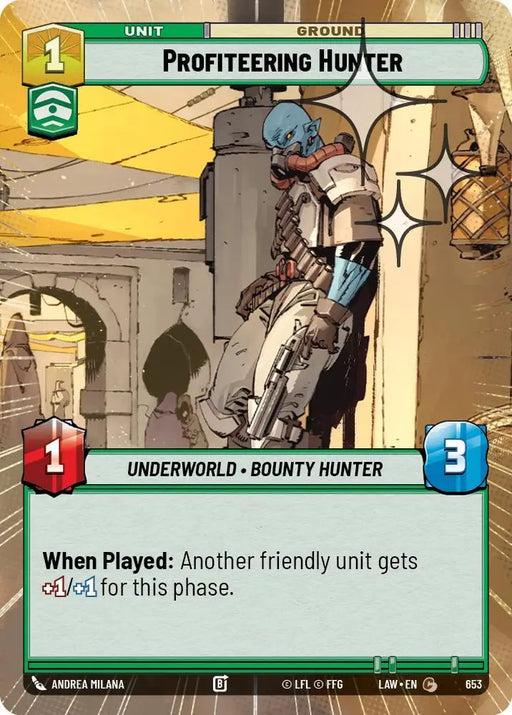Profiteering Hunter (Hyperspace Foil) (653) [A Lawless Time]