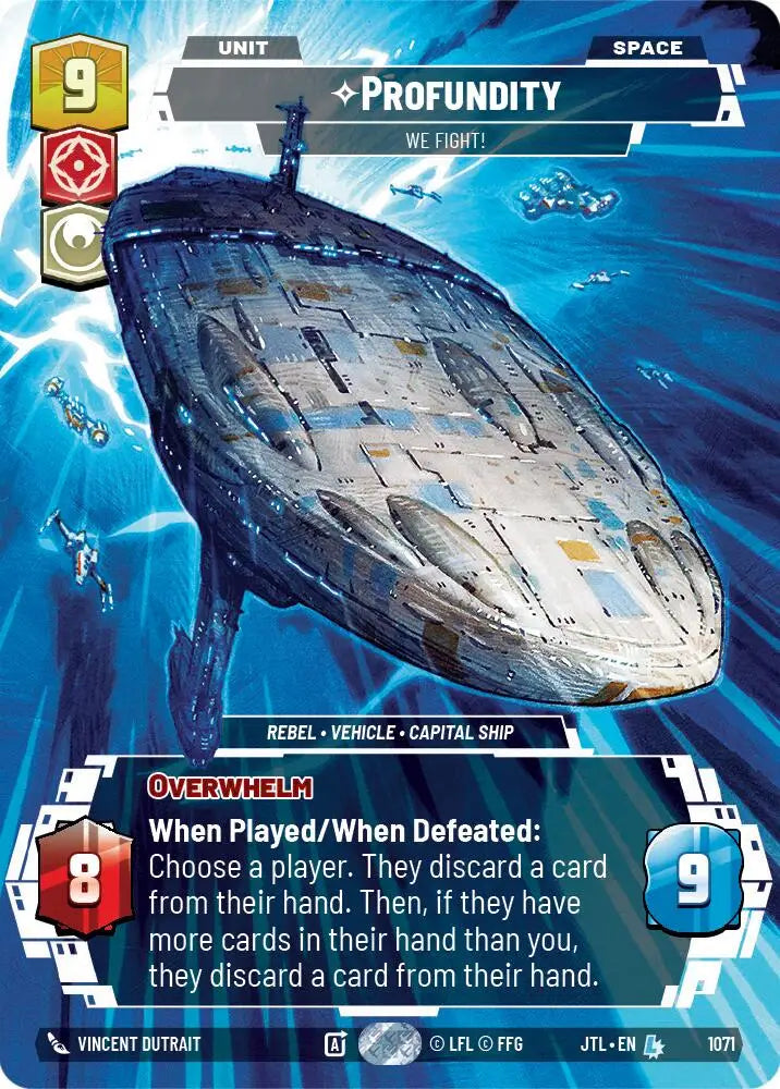 Profundity - We Fight! (Prestige Foil) (1071) [Jump to Lightspeed] - Star Wars: Unlimited Single