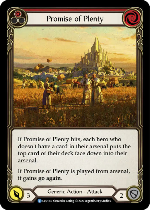Promise of Plenty (Red) [Crucible of War 1st Edition] 1st Edition Normal - Flesh And Blood Single