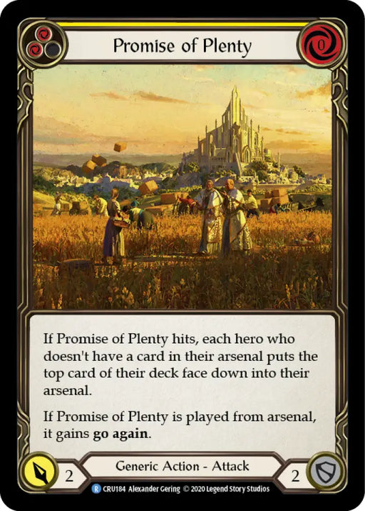 Promise of Plenty (Yellow) [Crucible of War 1st Edition] 1st Edition Normal - Flesh And Blood Single
