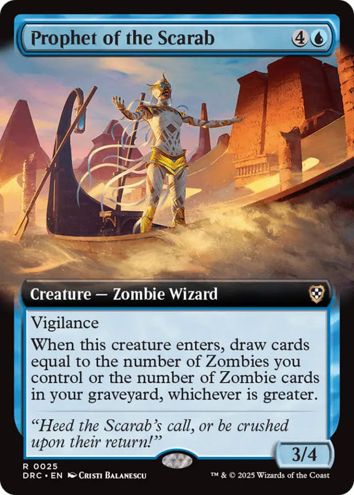 Prophet of the Scarab (Extended Art) [Aetherdrift Commander] - MTG Single