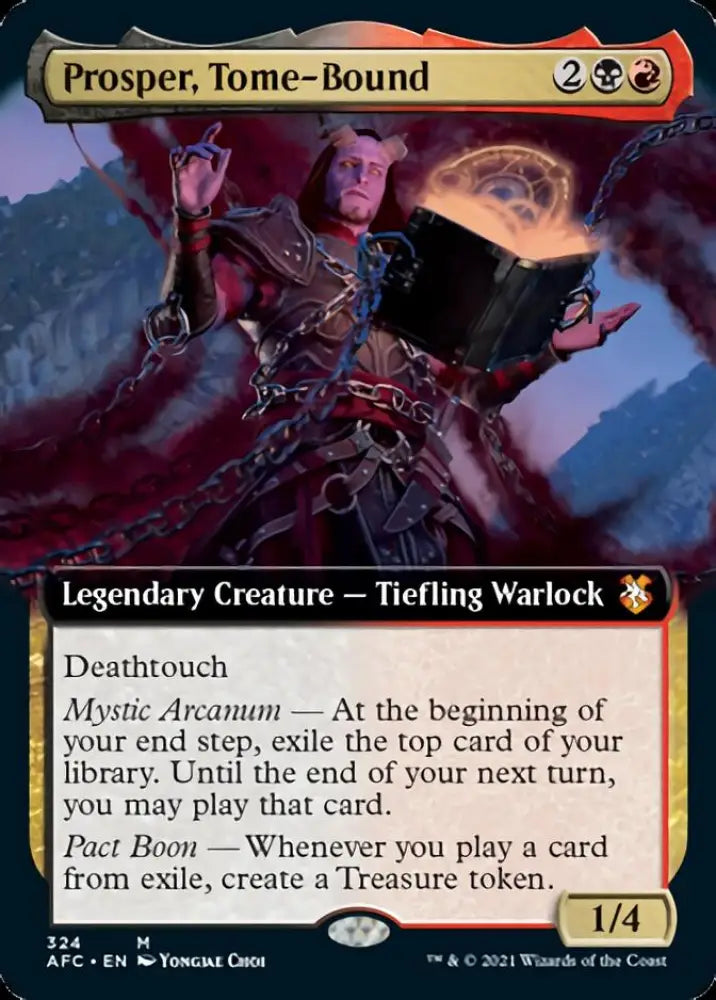 Prosper Tome-Bound (Extended Art) [Dungeons & Dragons: Adventures in the Forgotten Realms Commander] - MTG Single