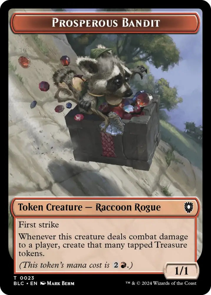 Prosperous Bandit // Treasure Double-Sided Token [Bloomburrow Commander Tokens] - MTG Single