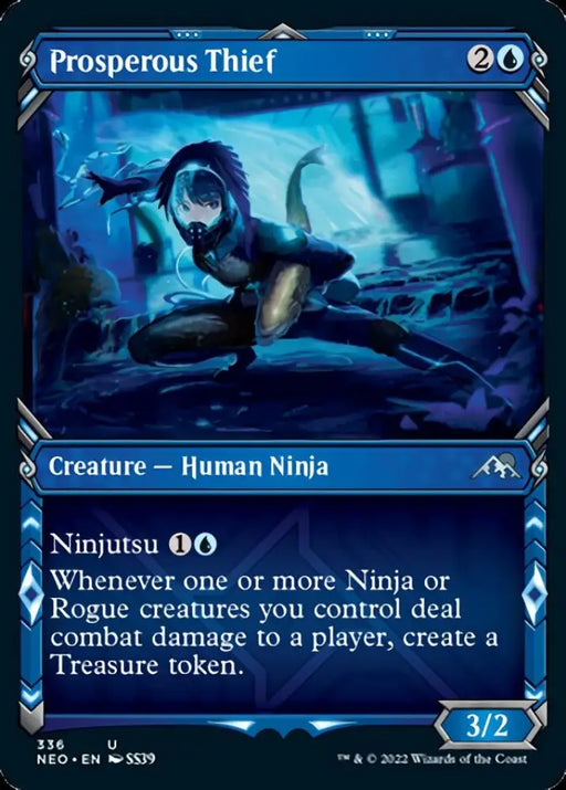Prosperous Thief (Showcase Ninja) [Kamigawa: Neon Dynasty] - MTG Single