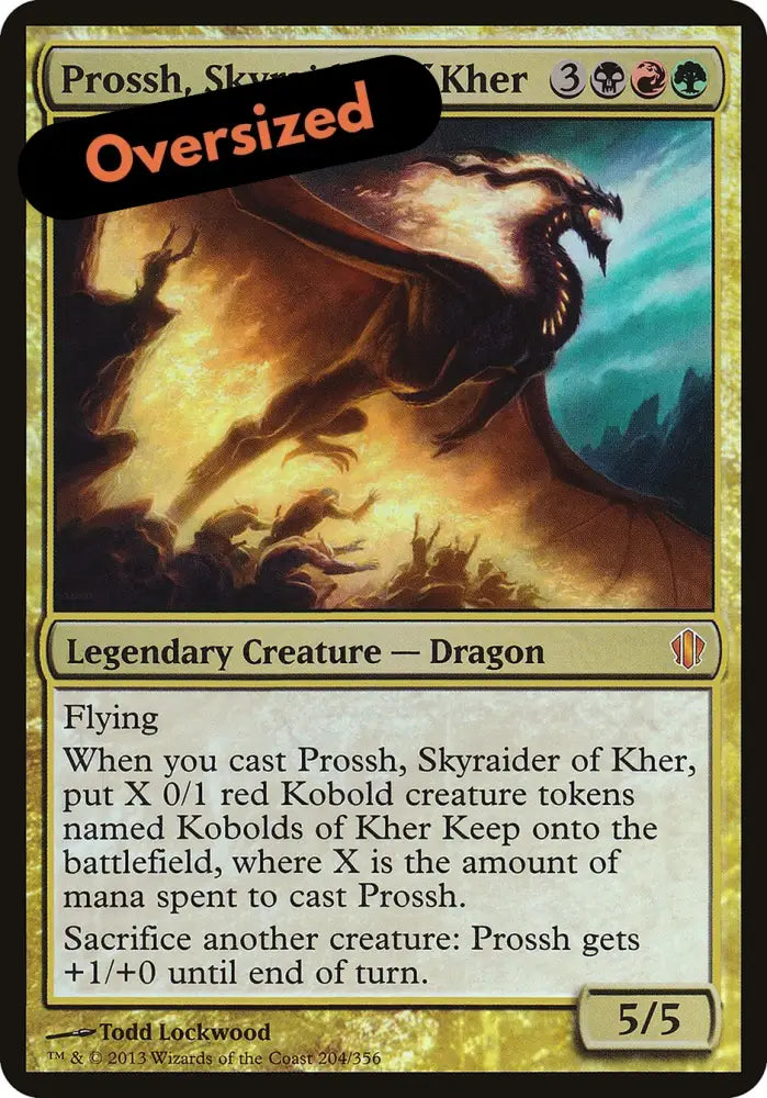 Prossh Skyraider of Kher (Oversized) [Commander 2013 Oversized] - MTG Single
